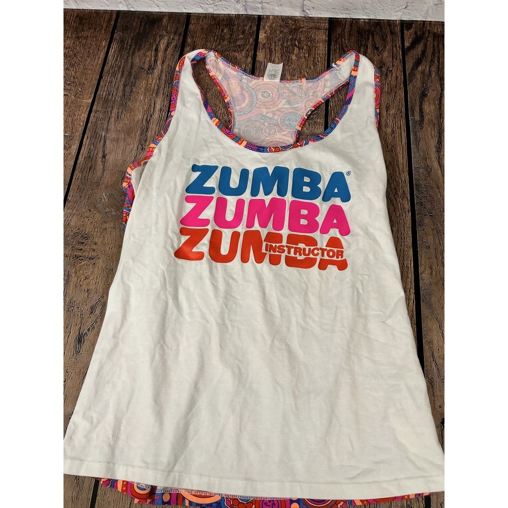 Zumba Instructor Tank Top Women XLovely Multicolor Racerback Dance Fitness XL